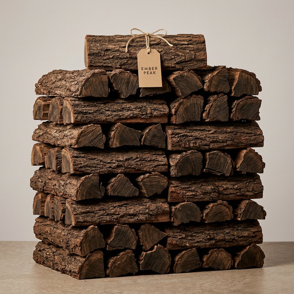 Stack of premium split ironbark firewood from Ember Peak