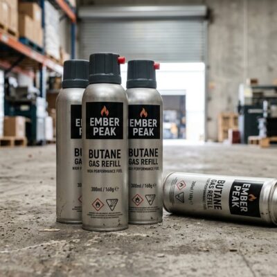 Three Ember Peak butane gas refill canisters