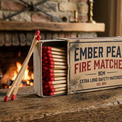 Box of Ember Peak long fireplace matches