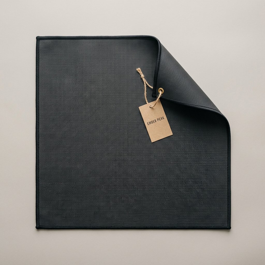 Square fire-resistant deck protector mat